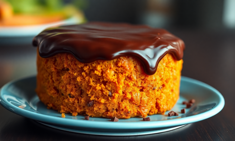 bolo de cenoura com cobertura de chocolate