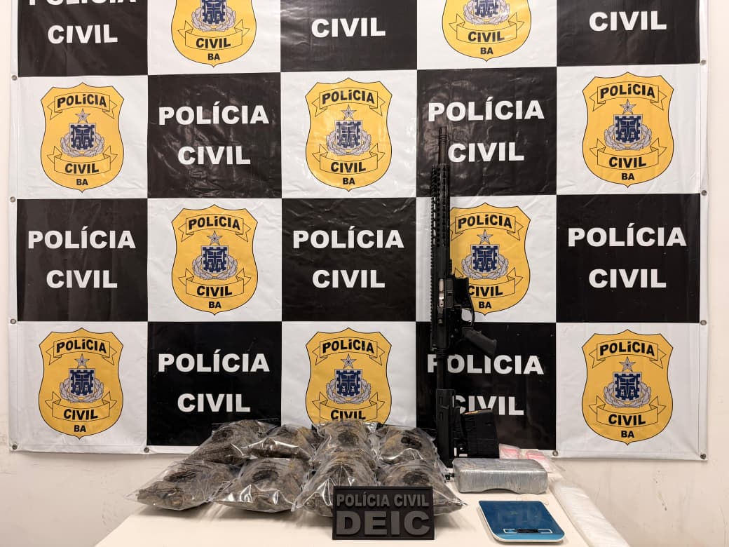 Polícia Civil apreende fuzil e drogas após confronto em Salvador