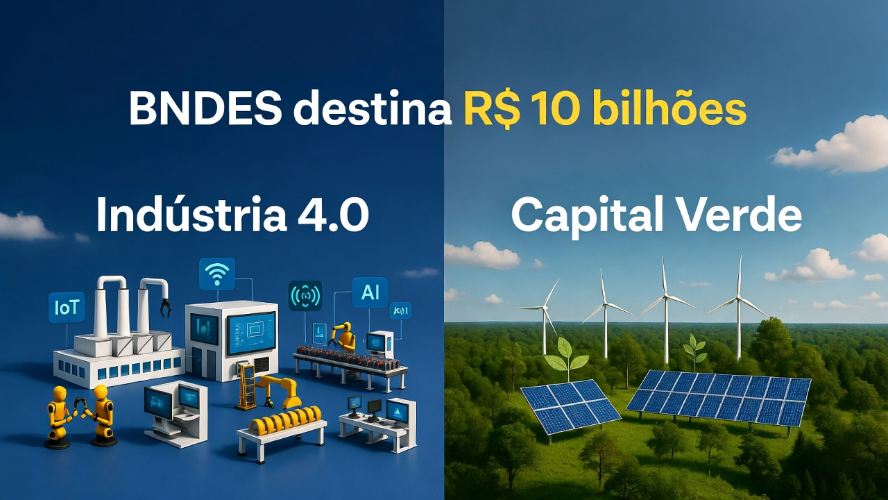 BNDES destina R$ 10 bilhões: Indústria 4.0 e capital verde