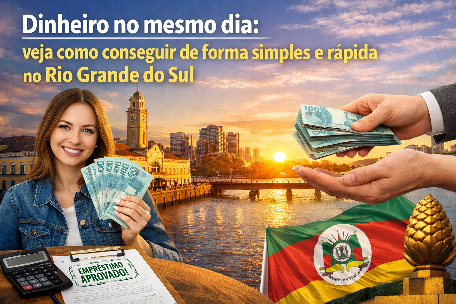 Dinheiro no mesmo dia: veja como conseguir de forma simples e rápida no Rio Grande do Sul