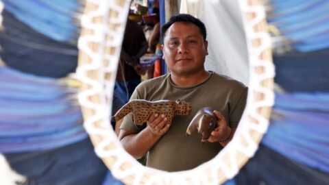 Desmatamento provoca escassez de aves para a confecção de cocares.