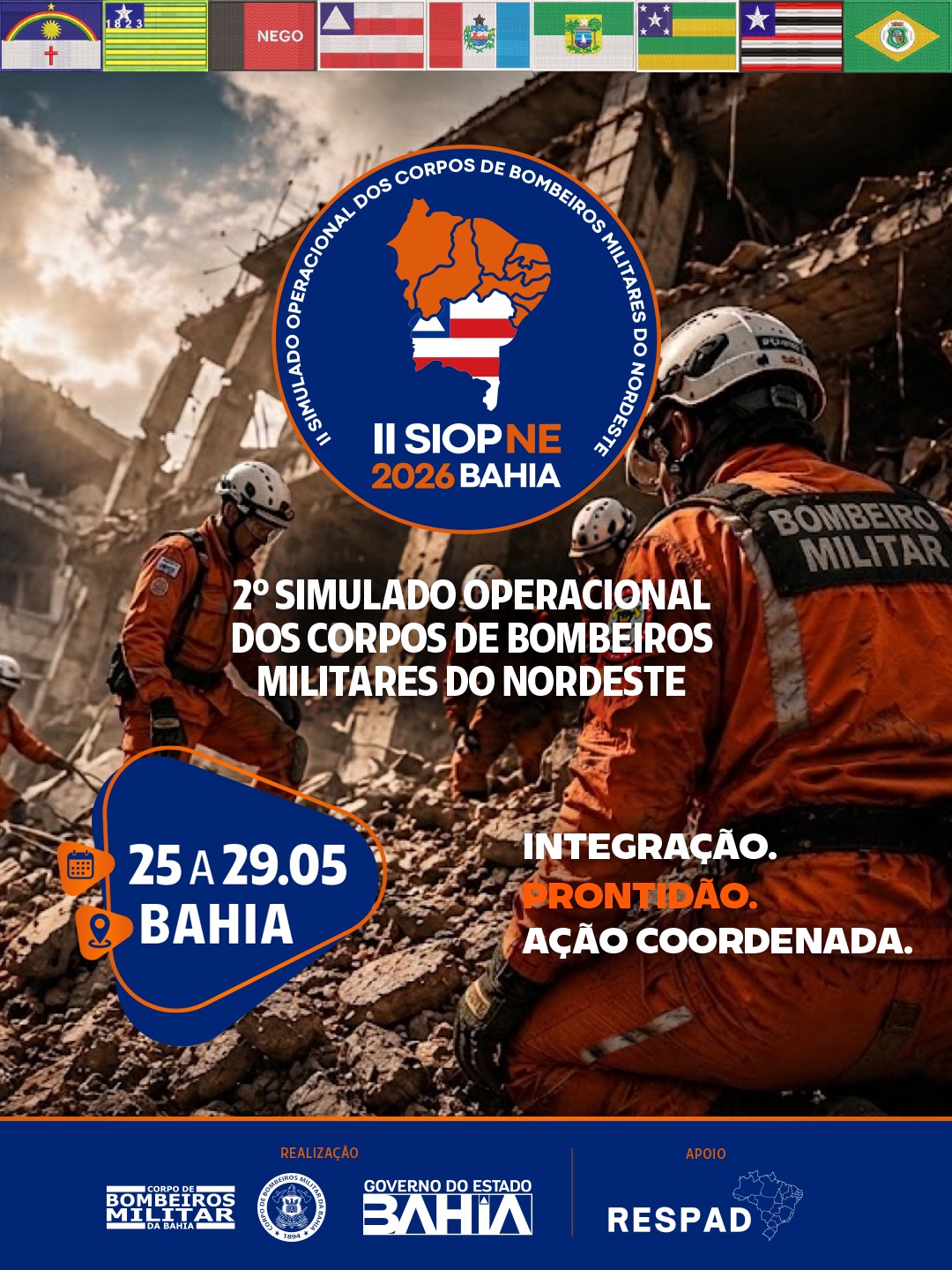 Bahia sedia grande simulado e integra bombeiros do Nordeste